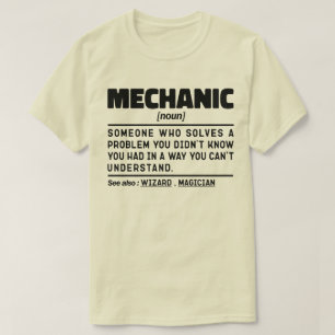 Mechanic Noun Maintenance Specialist Repair Worker T-Shirt