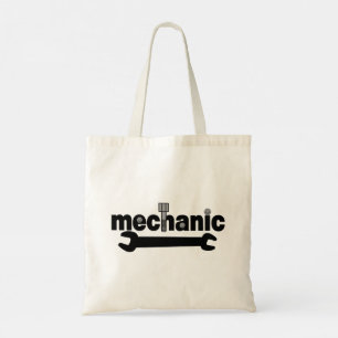 Mechanic Nuts and Bolts Text Tote Bag