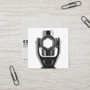 Mechanic & Repair Square Socket Wrench Business Square Business Card