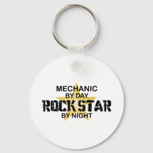 Mechanic Rock Star by Night Key Ring