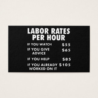 Mechanic Shop Labour Rates Funny Sign Hourly Rate