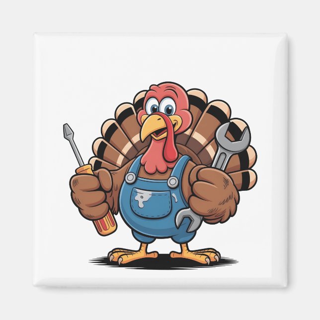 Mechanic Squad Turkey Thanksgiving Gobbler  Magnet (Front)