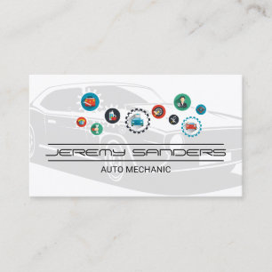 Mechanic Tech Car Services Business Card