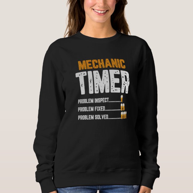 Mechanic Timer Car Mechanical Beer Sweatshirt (Front)