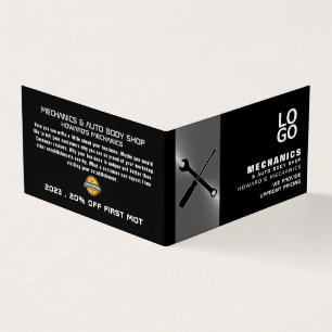 Mechanic Tools, Auto Mechanic & Repairs, Detailed Business Card