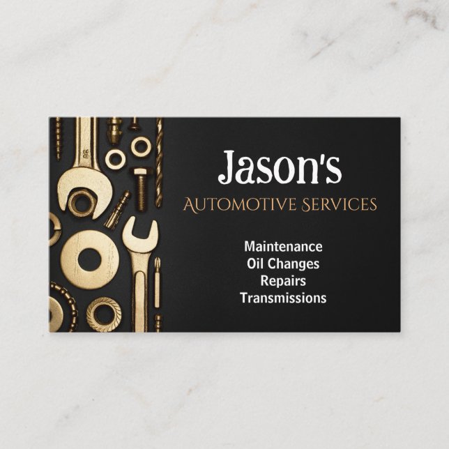 Mechanic Tools Business Card (Front)