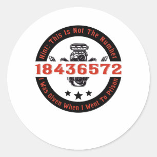 Mechanic V8 Motor Fan Car 8 Cylinder Ignition Classic Round Sticker