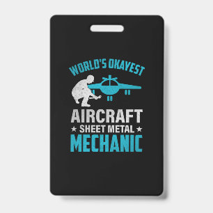 Mechanic World's Okayest Mechanic ID Badge