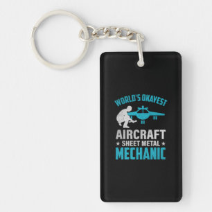 Mechanic World's Okayest Mechanic Key Ring