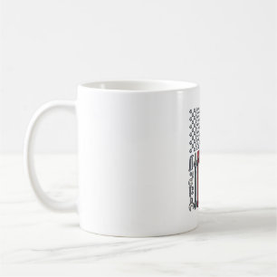Mechanic Wrench Flag Vintage Engraving Vector Desi Coffee Mug