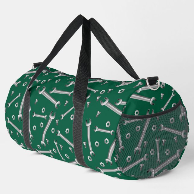 Mechanic Wrench Pattern Duffle Bag (Right Corner)
