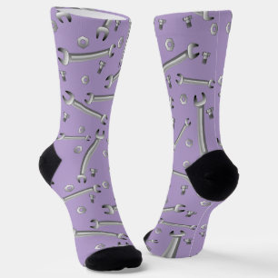 Mechanic Wrench Pattern Socks
