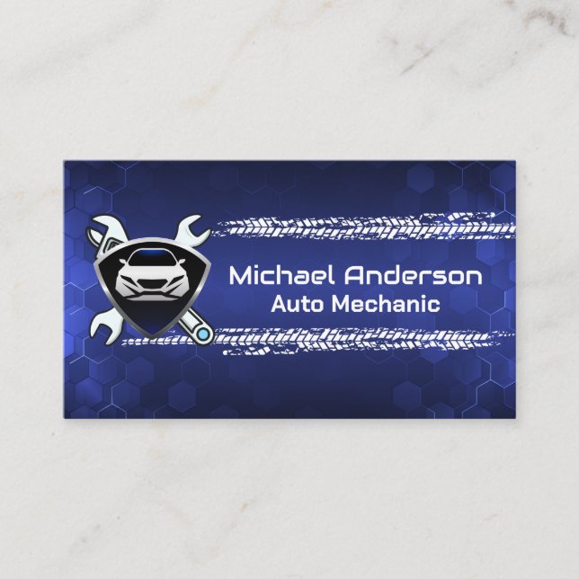 Mechanic Wrenches | Auto Services Business Card (Front)