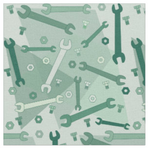Mechanic Wrenches Nuts and Bolts Fabric