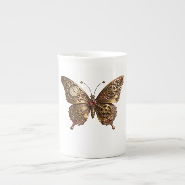 Mechanical Beauty in Flight Bone China Mug (Front)