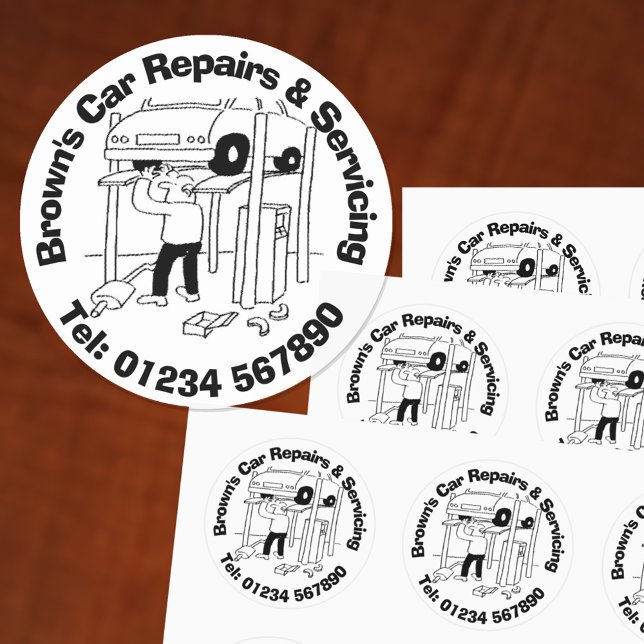 Mechanical Car Repairs & Servicing Classic Round Sticker (Creator Uploaded)