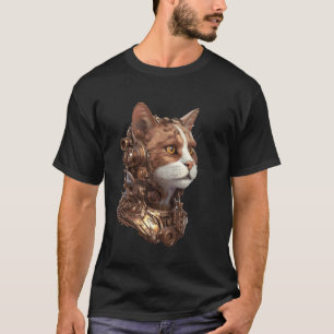Mechanical Cat Steampunk Kitten Robot Feline Meow T-Shirt
