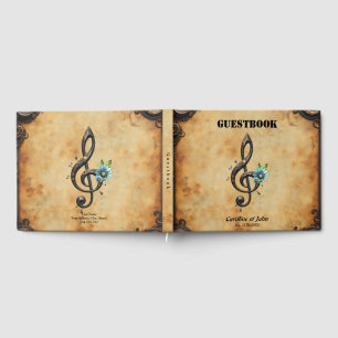 Mechanical clef guest book