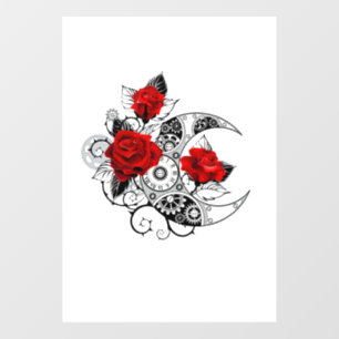 Mechanical Crescent with Red Roses