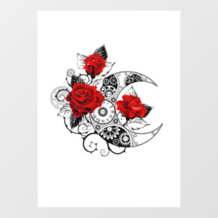 Mechanical Crescent with Red Roses