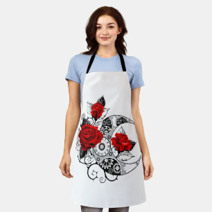 Mechanical Crescent with Red Roses Apron