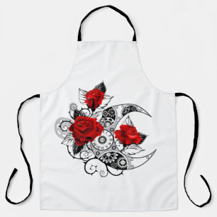 Mechanical Crescent with Red Roses Apron