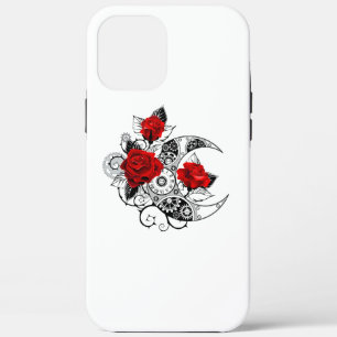 Mechanical Crescent with Red Roses iPhone 12 Pro Max Case