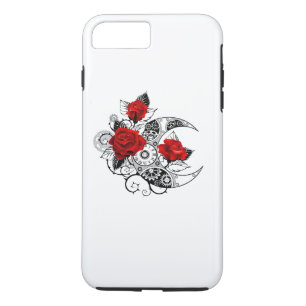 Mechanical Crescent with Red Roses iPhone 8 Plus/7 Plus Case