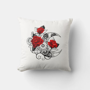 Mechanical Crescent with Red Roses Cushion