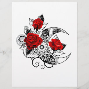 Mechanical Crescent with Red Roses Flyer