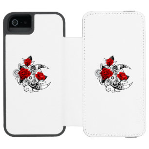 Mechanical Crescent with Red Roses Incipio Watson™ iPhone 5 Wallet Case