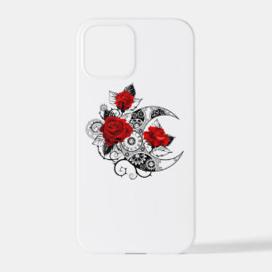 Mechanical Crescent with Red Roses iPhone 12 Pro Case