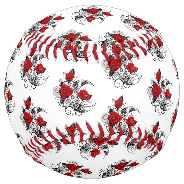 Mechanical Crescent with Red Roses Softball (Front)
