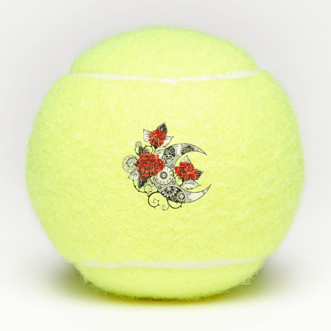 Mechanical Crescent with Red Roses Tennis Balls (Front)