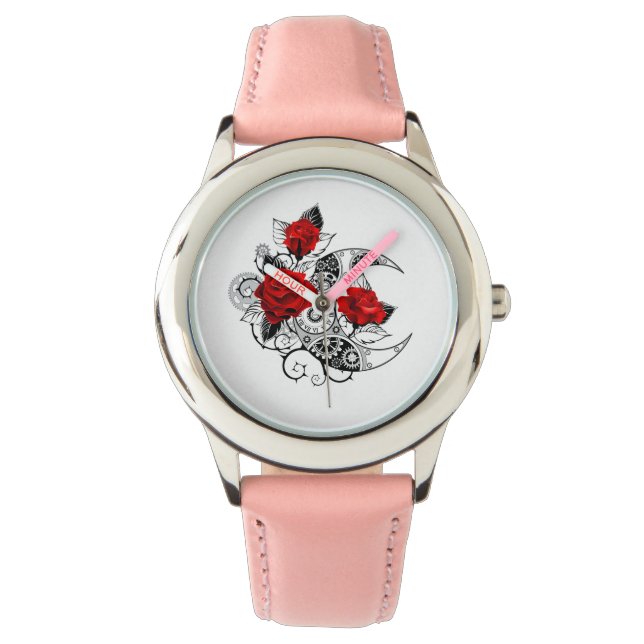 Mechanical Crescent with Red Roses Watch (Front)
