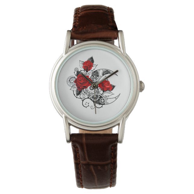 Mechanical Crescent with Red Roses Watch (Front)