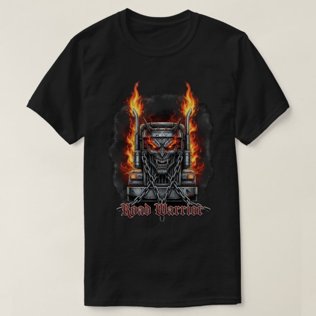 Mechanical Demon Truck Vector Art T-Shirt (Design Front)