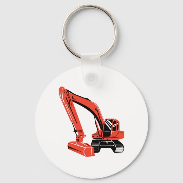 mechanical digger construction excavator key ring (Front)