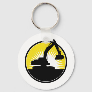 mechanical digger excavator key ring