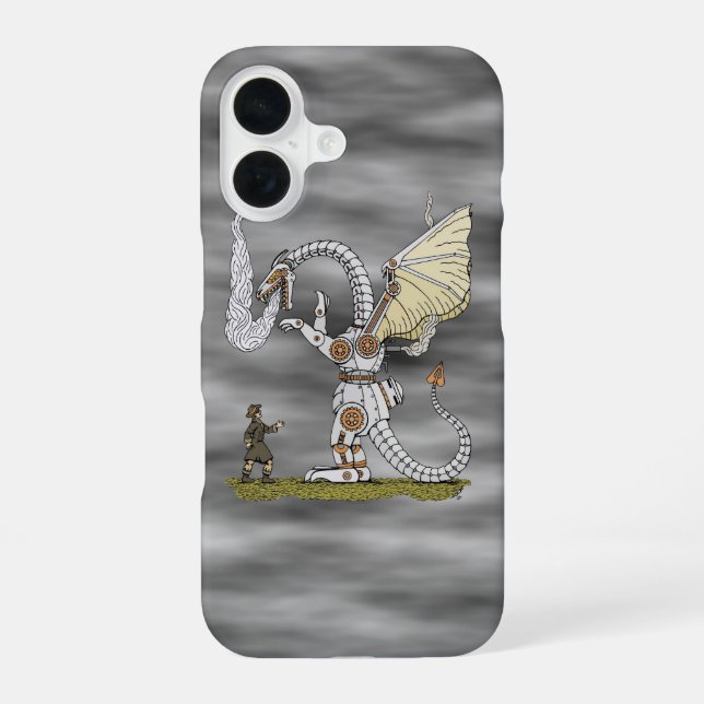 Mechanical Dragon iPhone 16 Case (Back)