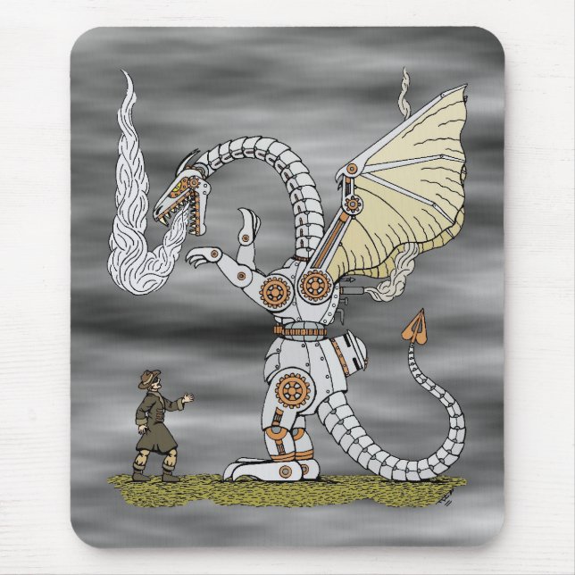 Mechanical Dragon Mouse Pad (Front)