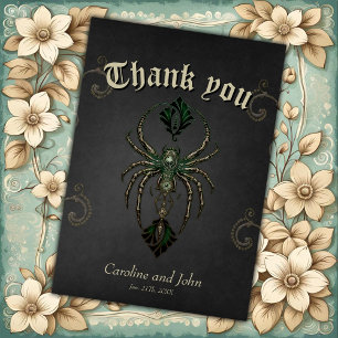 Mechanical elegance, the spider in the dark thank you card