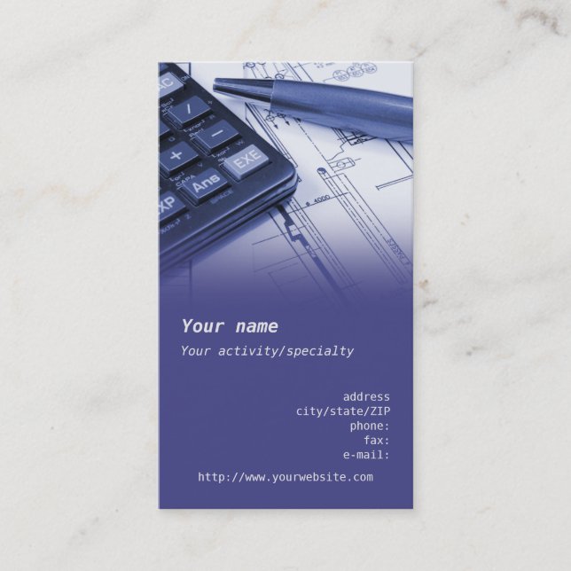 "Mechanical Engineer" business card (Front)