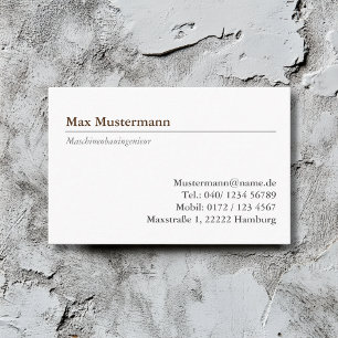 mechanical engineer business card