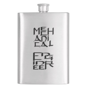 Mechanical Engineer Character Hip Flask