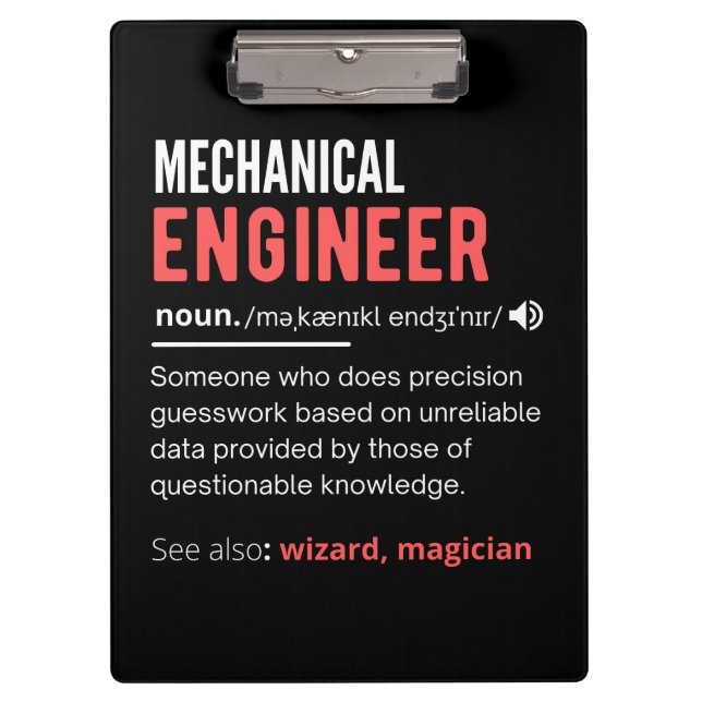 Mechanical ENGINEER Clipboard (Front)