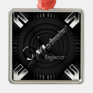 Mechanical Engineer Deco Flare Metal Ornament