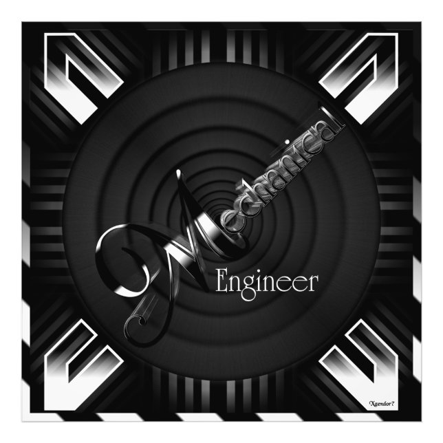 Mechanical Engineer Deco Flare Photo Print (Front)