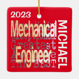 Mechanical Engineer Extraordinaire CUSTOM Ceramic Ornament