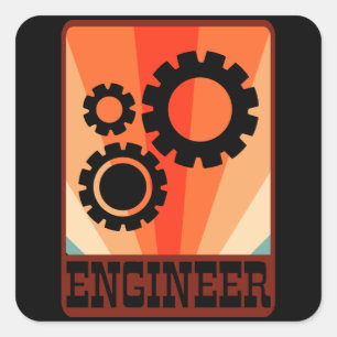 Mechanical Engineer Funny Engineering Graduation Square Sticker